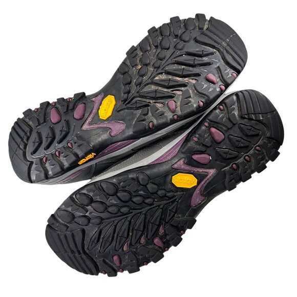 The North Face Gore-Tex Hiking Boots Shoes Gray Purple Vibram Sole Size 9 Trail - Picture 7 of 16